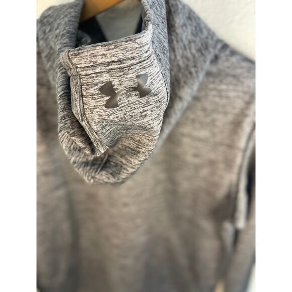 Under Armor Scuba Knit Marled Grey Hoodie Youth XL Athletic Sports School Fall - Picture 3 of 7